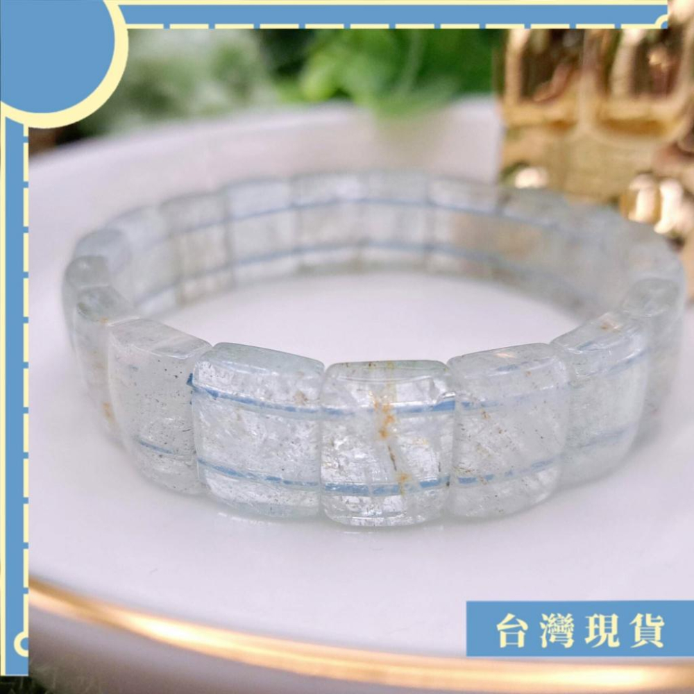 手排_海藍寶手排 14mm 16-17圍 帶黃料透特惠款 表達 說服能力-細節圖3