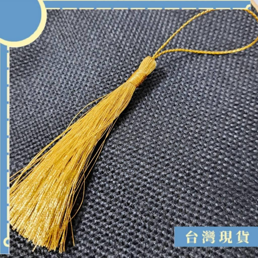 素材_金銀蘇款小流蘇2入 小穗子 約8.5cm 漢風 古風 手作 流蘇 DIY-細節圖2