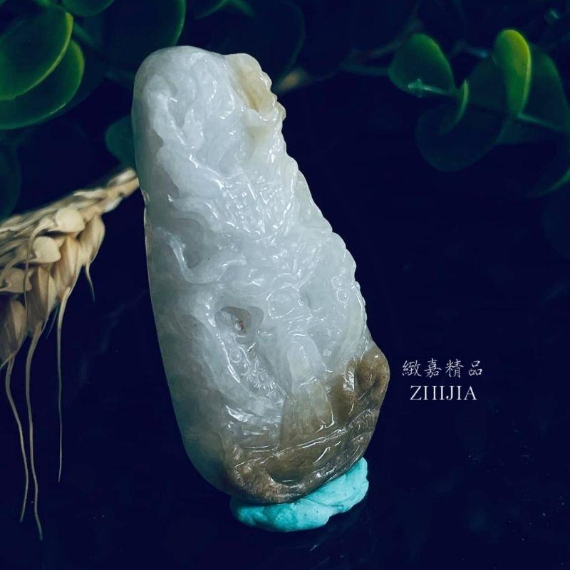 翡翠 帶證 神龍護主 龍牌 小龍牌 天然緬甸A貨 白底黃皮 護主 項鍊 掛繩 墜 保A 台灣 現貨 保平安 守護 直播-細節圖4