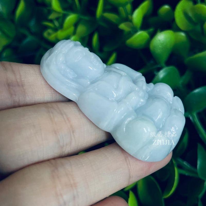 翡翠 帶證 緬甸玉 細糯紫厚裝寶瓶觀音 玉牌 墜 正裝 厚 實拍 現貨 項鍊 掛繩 保A 紫翡 直播 男女皆宜 發票-細節圖3