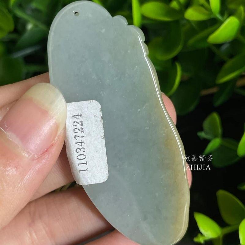 翡翠 帶證 緬甸玉 藍綠帶黃 站姿觀音 送子觀音 童子拜觀音 玉牌 玉墜 吊墜 牌子 項鍊 玉件 玉鐲 保A 直播 贈盒-細節圖3