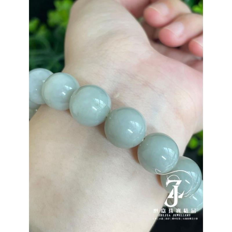 翡翠 帶證 緬甸玉 細糯 紫黃翡 玉珠 14mm 完美 日光 實拍 大卡 現貨 手珠 手串 保A 直播 自然光 珠串-細節圖3