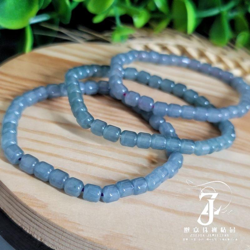 翡翠 手珠 瓜料 冰種藍水桶珠5m 天然 現貨保A 冰威手串 天然玉石 通孔 玉珠 瓜地馬拉 冰藍 冰綠 小精品-細節圖2