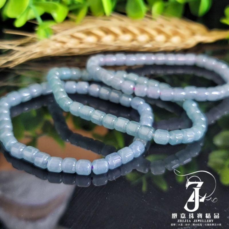 翡翠 手珠 瓜料 冰種藍水桶珠5m 天然 現貨保A 冰威手串 天然玉石 通孔 玉珠 瓜地馬拉 冰藍 冰綠 小精品-細節圖3