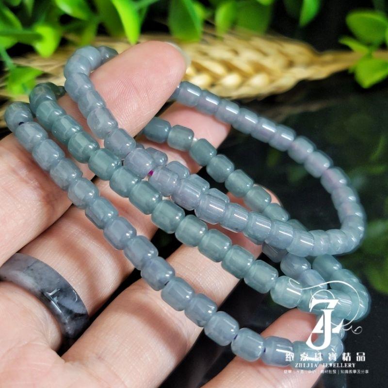 翡翠 手珠 瓜料 冰種藍水桶珠5m 天然 現貨保A 冰威手串 天然玉石 通孔 玉珠 瓜地馬拉 冰藍 冰綠 小精品-細節圖4