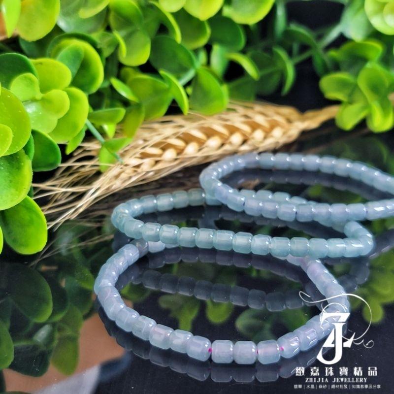 翡翠 手珠 瓜料 冰種藍水桶珠5m 天然 現貨保A 冰威手串 天然玉石 通孔 玉珠 瓜地馬拉 冰藍 冰綠 小精品-細節圖6