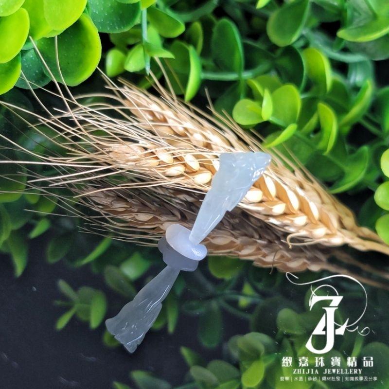 翡翠 玉墜 現貨保A 小龍牙 冰種 飄花 湖綠 白冰 龍牙 天然玉石 緬甸玉 平安 龍 小精品-細節圖3