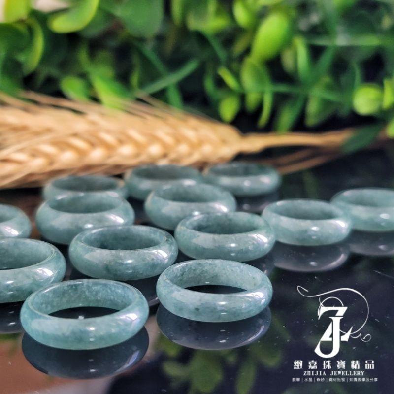 翡翠 戒指 福利 完美 威藍綠色 玉戒 有棉但透 16.2~17.3圍 內徑 瓜料 天然A貨 戒圈 飄綠花-細節圖2
