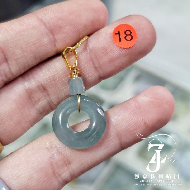翡翠 現貨保A 威料 墜 平安扣 甜甜圈 淺綠 直播 實拍自然光-細節圖4