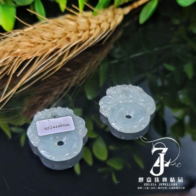 翡翠 平安扣 現貨保A  貔貅平安扣 冰晴綠 淺綠 直播 招財 實拍自然光-細節圖2