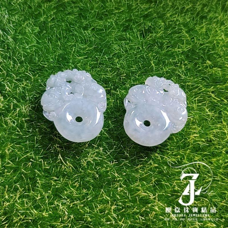 翡翠 平安扣 現貨保A  貔貅平安扣 冰晴綠 淺綠 直播 招財 實拍自然光-細節圖4