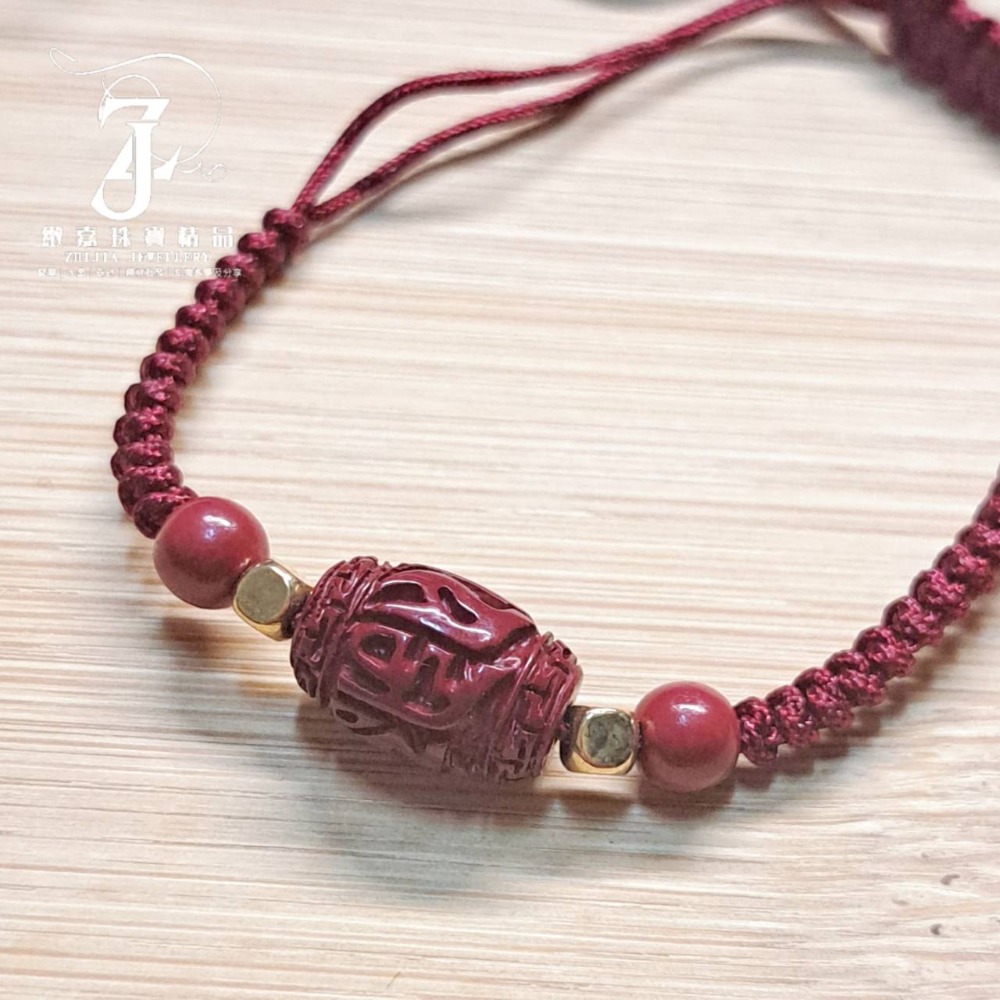 各式朱砂手繩、腳繩 多款可選 紫金砂 細繩 平安扣 貔貅 錢幣 無限 花 五路財神 平安 硃砂 避邪 化煞 防小人-規格圖5
