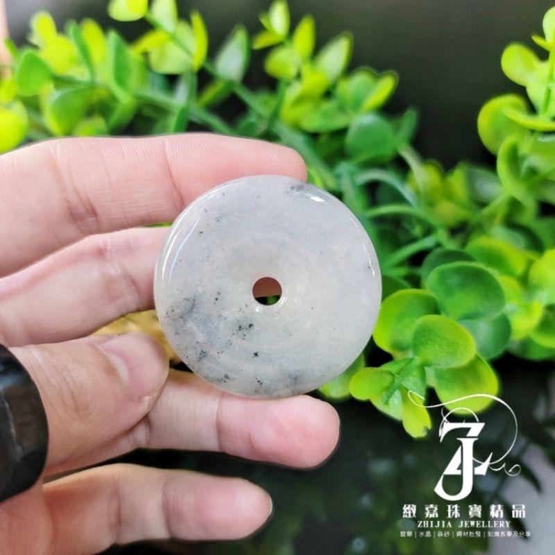 翡翠 現貨保A 烏雞平安扣 冰糯 天然 淺黃 烏雞 平安扣 4公分內 直播 實拍自然光-細節圖3