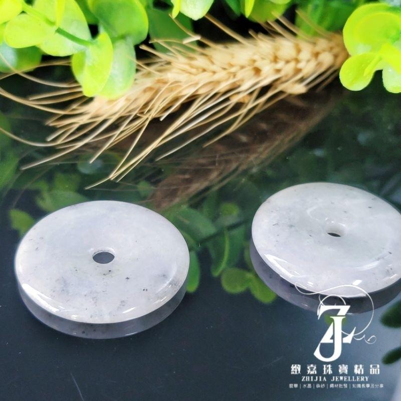 翡翠 現貨保A 烏雞平安扣 冰糯 天然 淺黃 烏雞 平安扣 4公分內 直播 實拍自然光-細節圖8