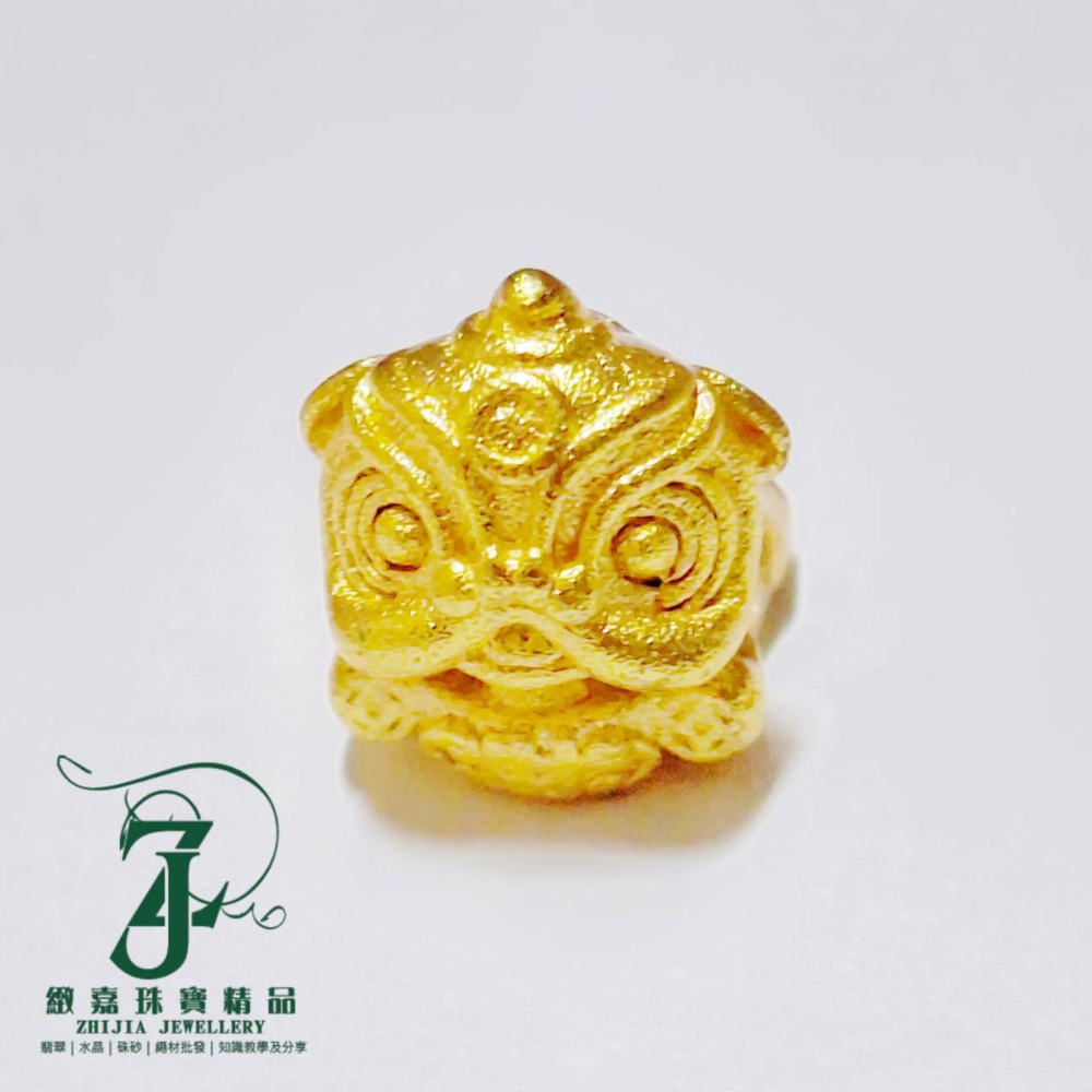現貨 沙金古法金工小配件 DIY 素材 兔子 四葉草 金幣 龍 六字箴言 醒獅 蓮花 魚 關公 手串配件-規格圖5