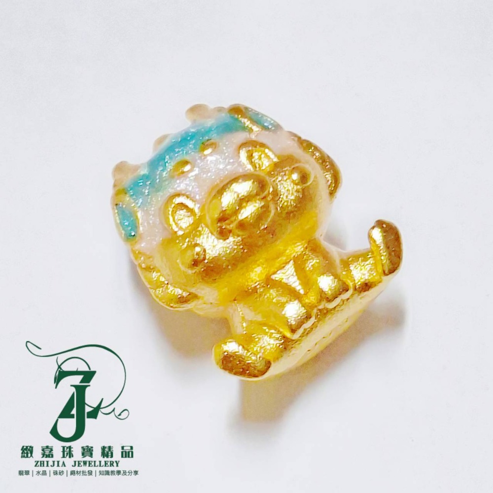 釉彩龍寶_藍13*10mm