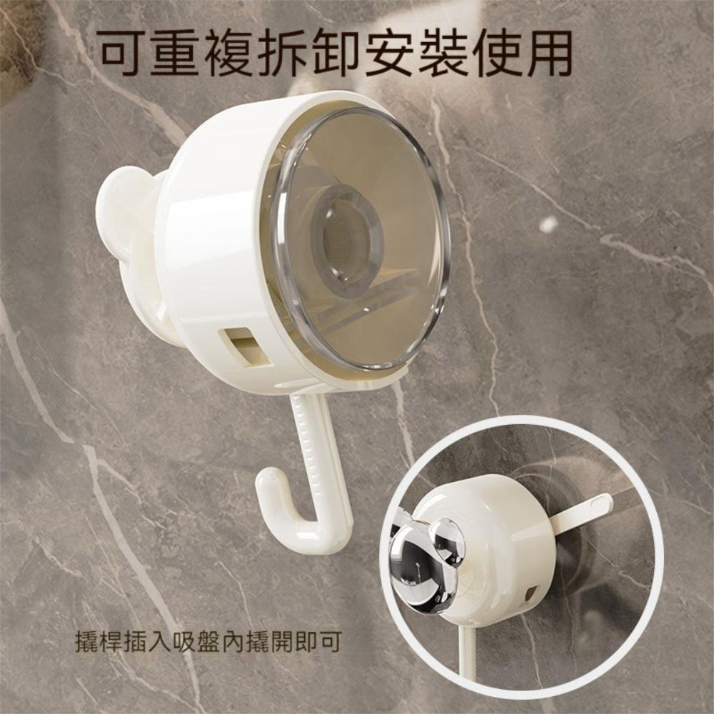 『熊愛貝百貨』廚房浴室玄關門後高承重簡易安裝真空無痕掛勾小熊吸盤式免打孔掛勾-細節圖2