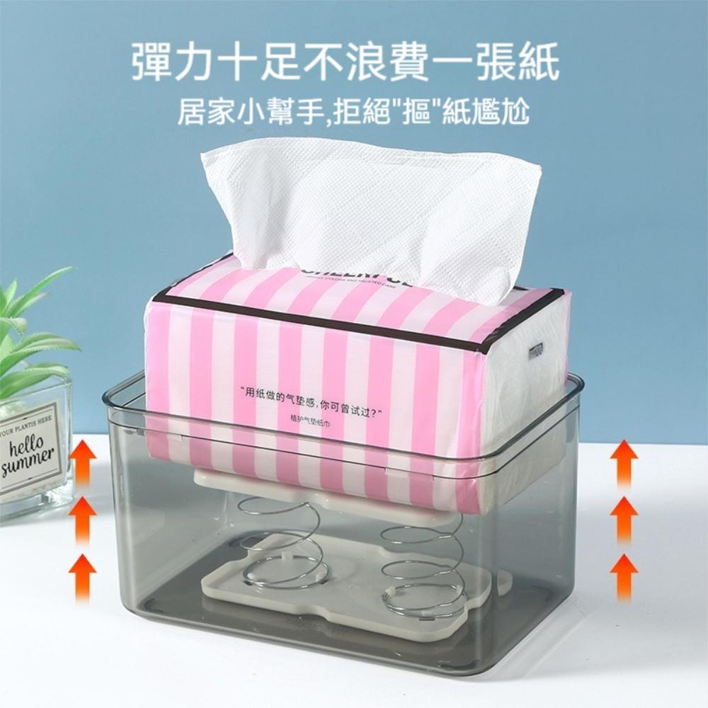 『熊愛貝百貨』衛生紙盒底拖雙彈簧面紙不掉落升降支架自動升降紙巾盒彈簧托架-細節圖3