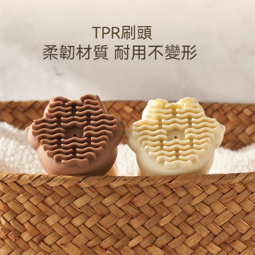 『熊愛貝百貨』家用泡泡衣物去污刷TPR貓爪清潔刷檸檬香味旅用洗衣皂-細節圖3