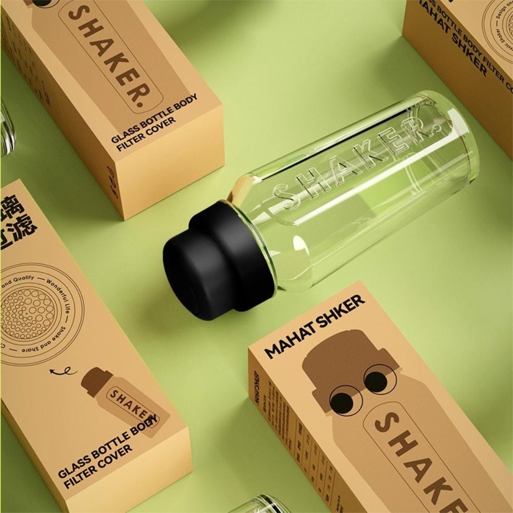 『熊愛貝百貨』帶刻度家用手打果汁調酒水果茶奶茶調酒器玻璃材質不串味雪克杯-細節圖4