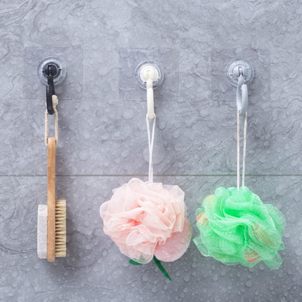 『熊愛貝百貨』無痕壁掛式360度旋轉掛勾吸頂式免打孔衣帽勾浴室廚房抹布毛巾勾-細節圖4