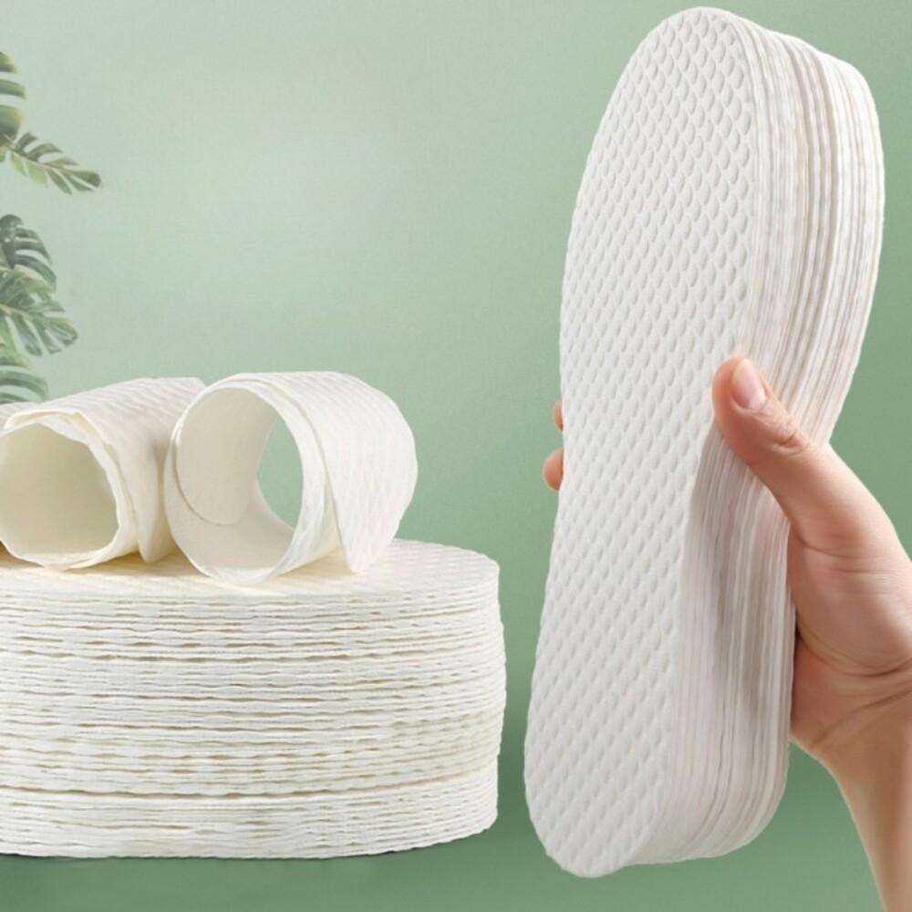 『熊愛貝百貨』日拋型木漿鞋墊超薄吸汗防臭除氣味紙鞋墊防腳汗鞋墊-細節圖4