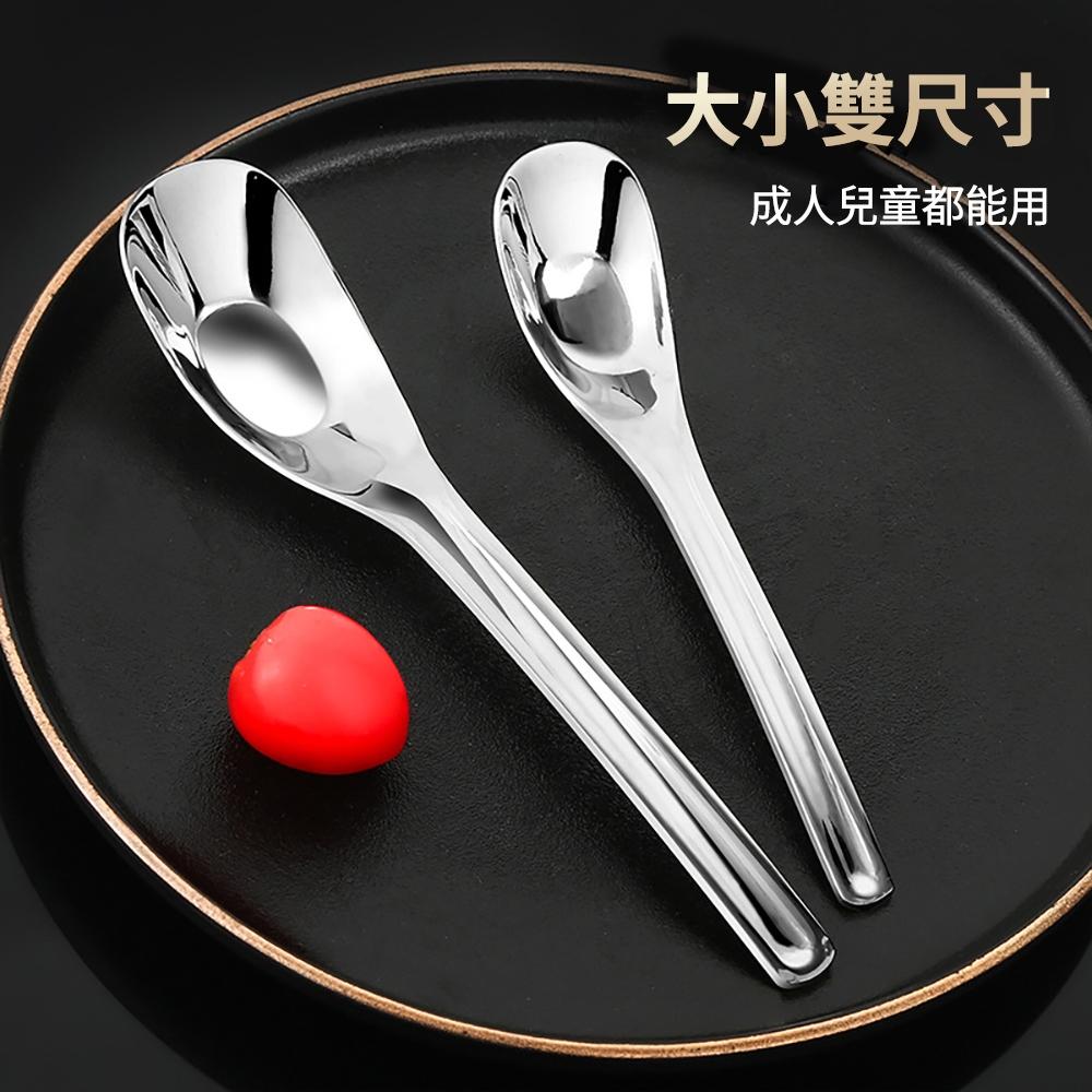 『熊愛貝百貨』家用調羹更勝304食安湯勺大小號兒童款湯匙316不鏽鋼湯匙-細節圖4