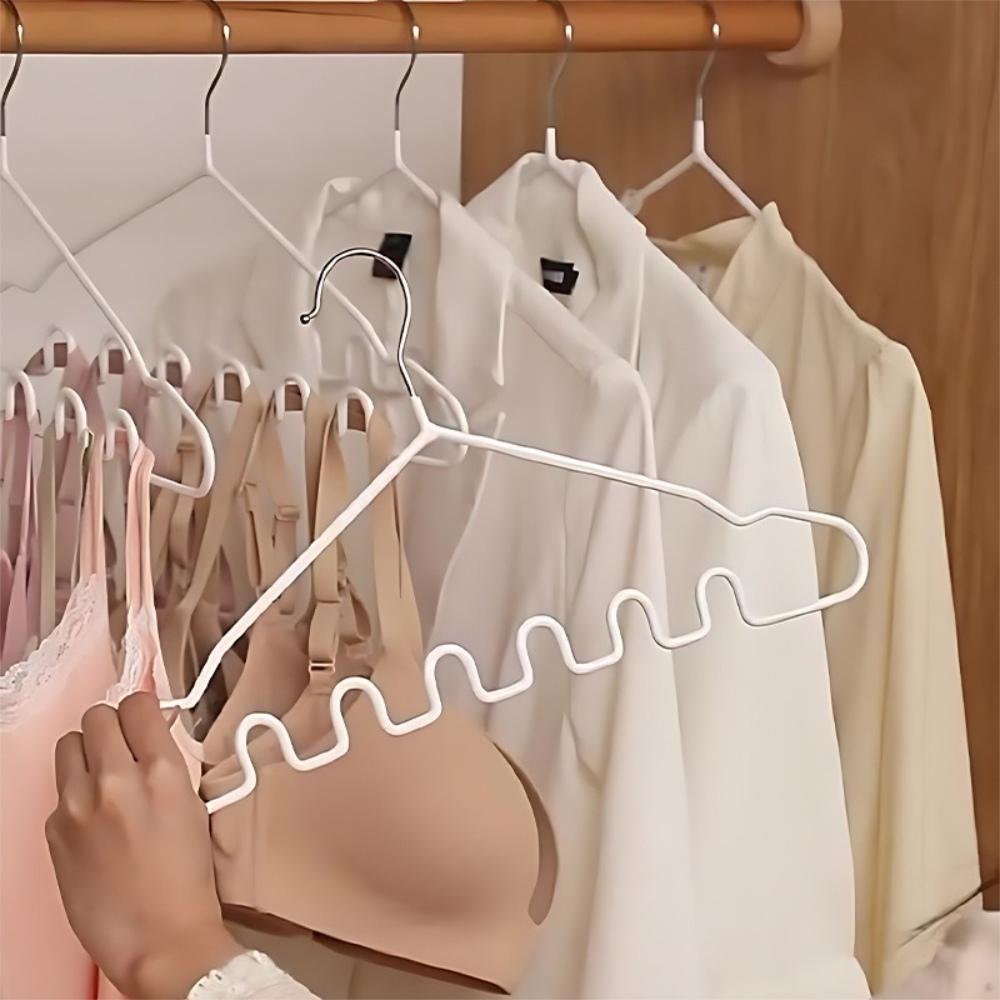 『熊愛貝百貨』乾濕兩用衣架無痕曬衣架小背心寶寶衣物曬衣架波浪式吊掛衣架-細節圖3