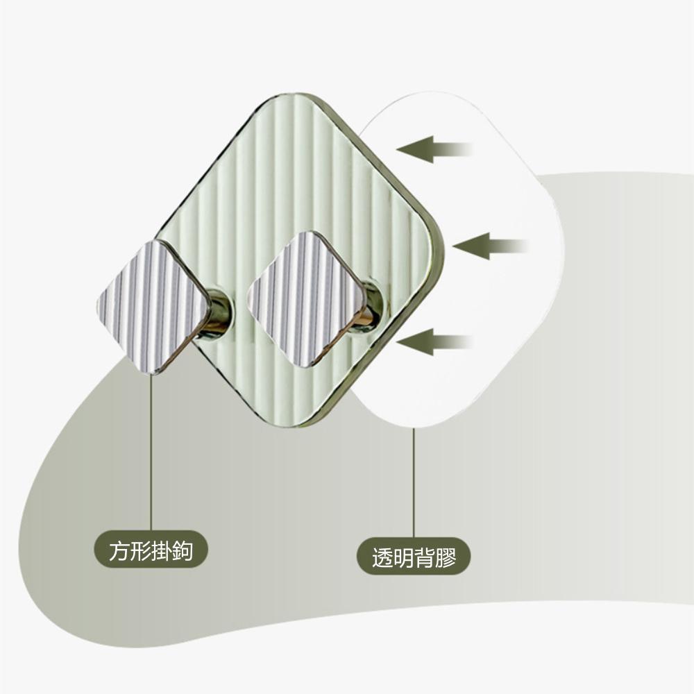『熊愛貝百貨』透明插頭掛勾4入組強力無痕壁掛式廚房浴室免打孔黏勾-細節圖5