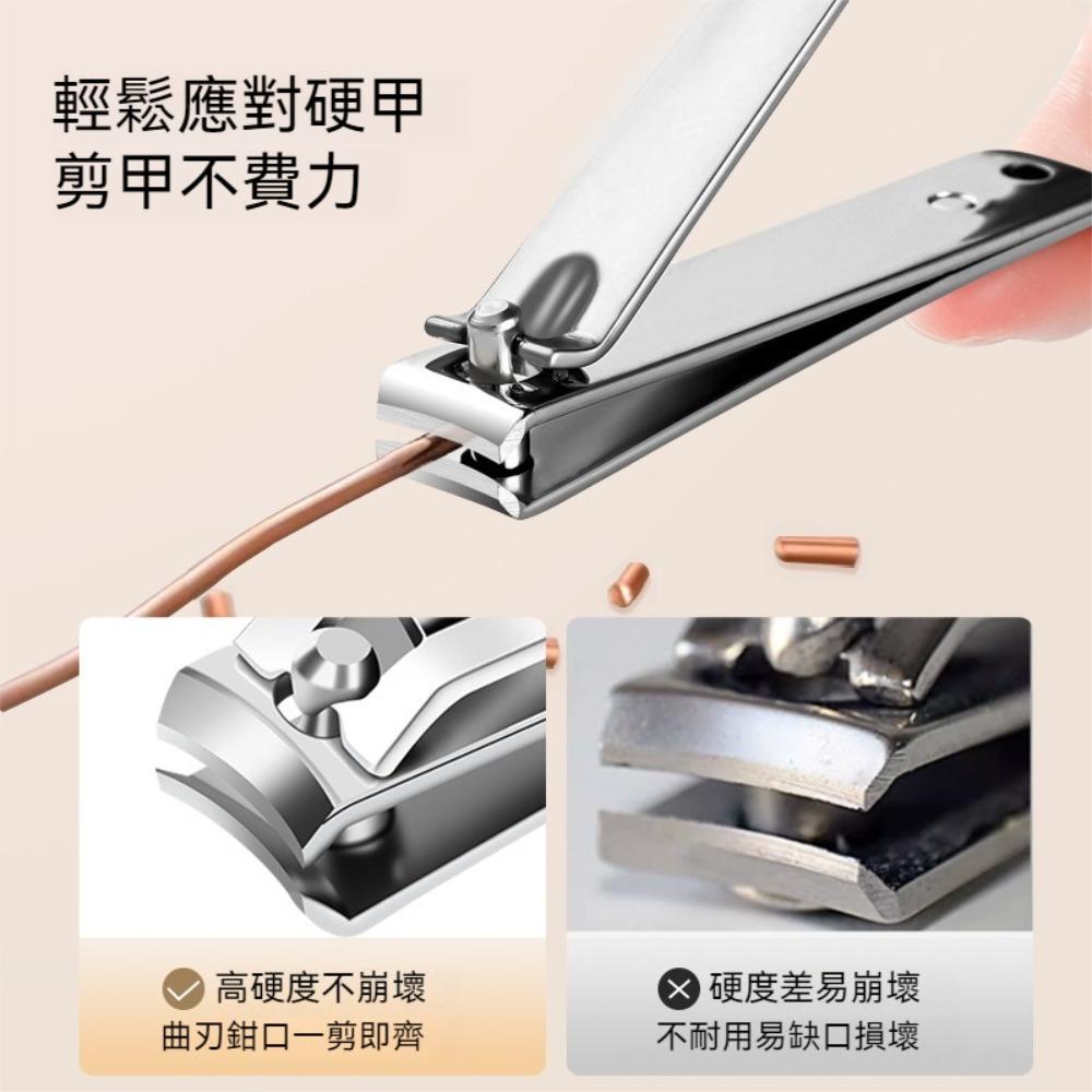 『熊愛貝百貨』不鏽鋼指甲刀美甲工具挖耳勺套裝精製工藝指甲刀裝五件套-細節圖4