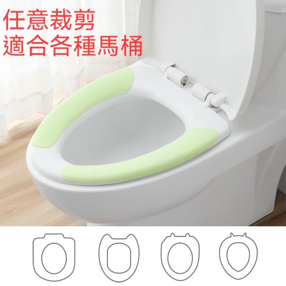 『熊愛貝百貨』可水洗親膚型自由裁剪大小馬桶坐墊貼四季款靜電吸附式馬桶墊-細節圖4