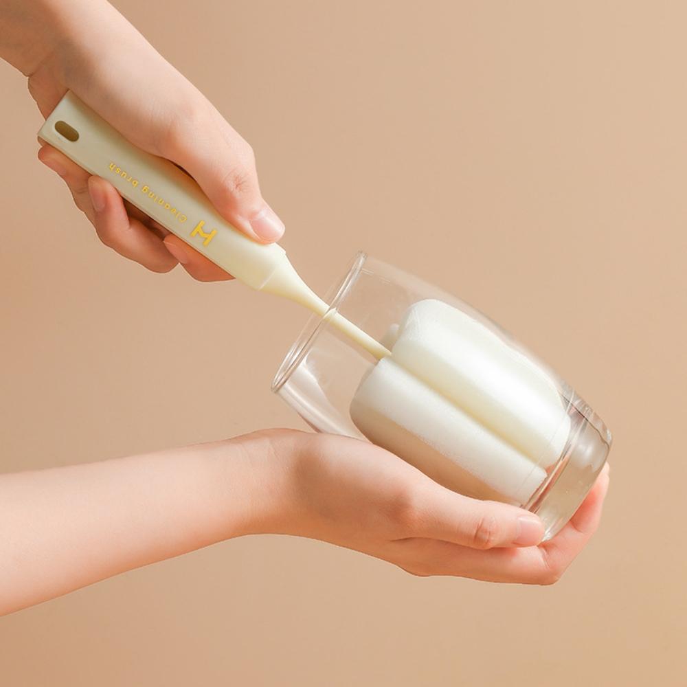 『熊愛貝百貨』長柄海綿杯刷清潔刷花苞型保溫杯玻璃杯奶瓶清洗刷-細節圖2