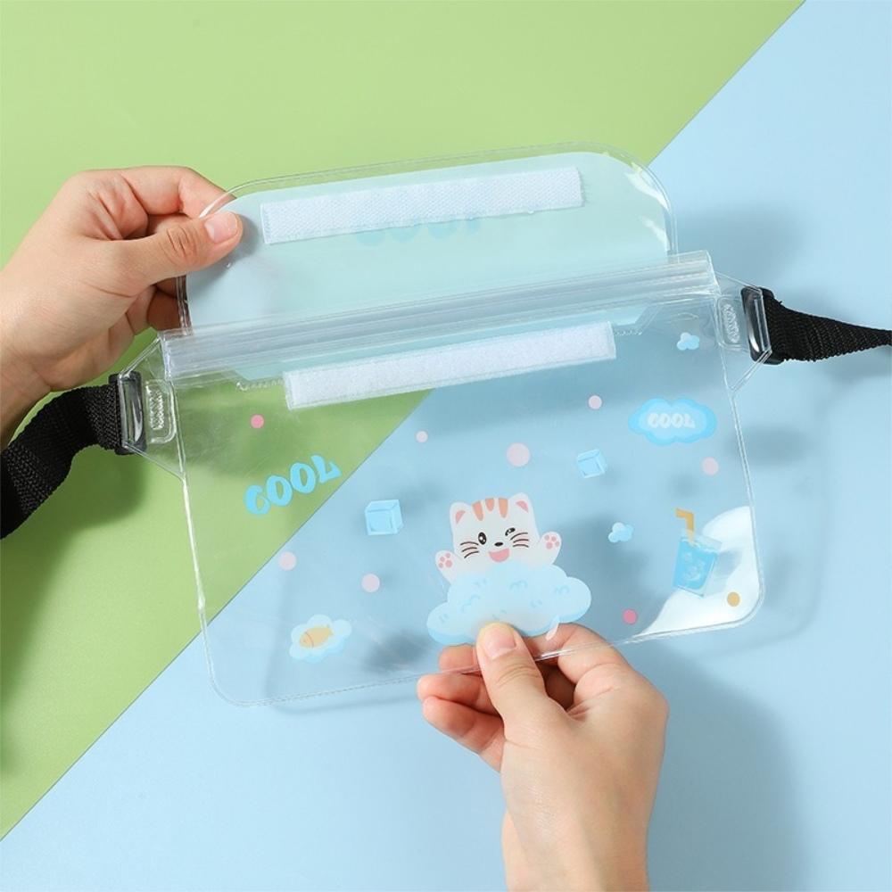 『熊愛貝百貨』加大容量防潮防潑水腰包運動隨身包夏季游泳玩水腰掛式防水包-細節圖4