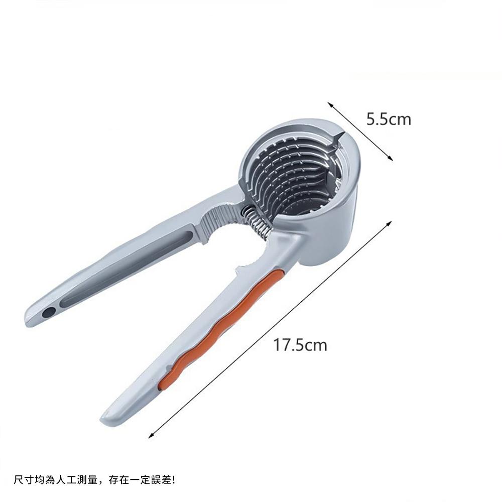 『熊愛貝百貨』胡桃鉗核桃鉗開口器多功能栗子堅果開口器回彈式防滑手柄開殼器-細節圖6