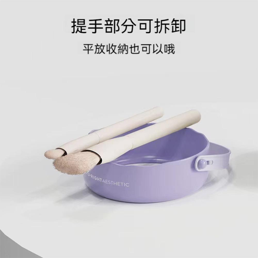 『熊愛貝百貨』美妝蛋蜜粉刷清潔收納盒化妝用品整理籃矽膠化妝刷清潔晾乾收納籃-細節圖3
