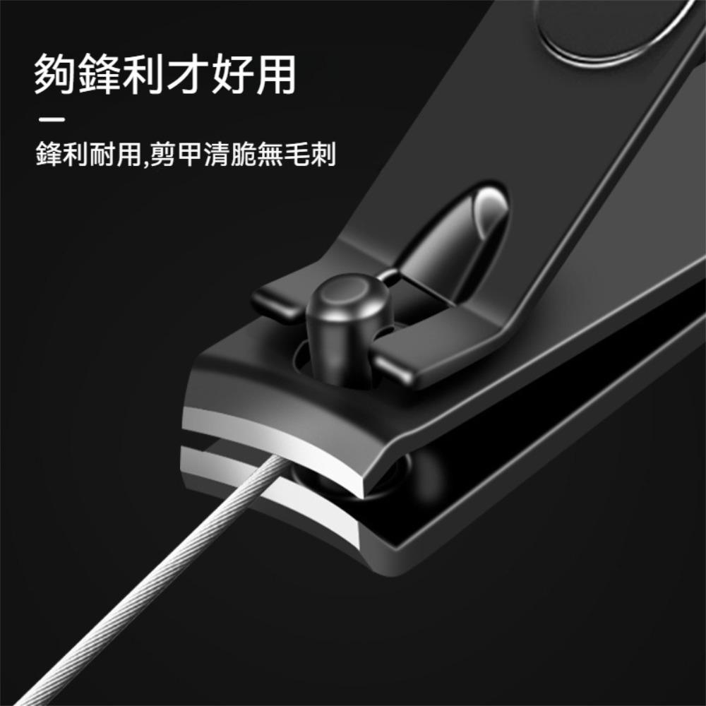 『熊愛貝百貨』平口指甲剪斜口凍甲剪大號不鏽鋼指甲刀黑色指甲剪-細節圖2