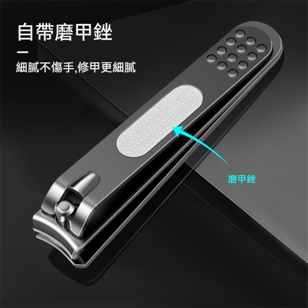 『熊愛貝百貨』平口指甲剪斜口凍甲剪大號不鏽鋼指甲刀黑色指甲剪-細節圖4