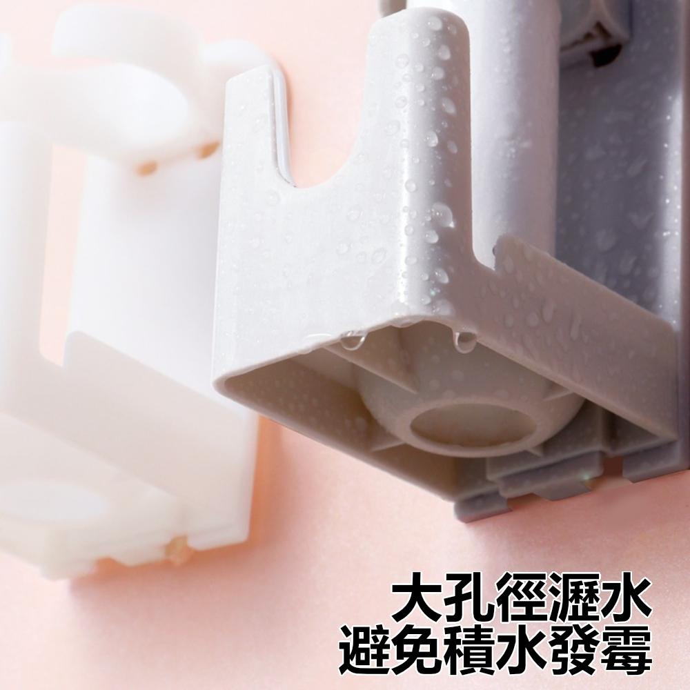 『熊愛貝百貨』免打孔壁掛式電動牙刷架漱口杯瀝水型電動牙刷底座置物架-細節圖3