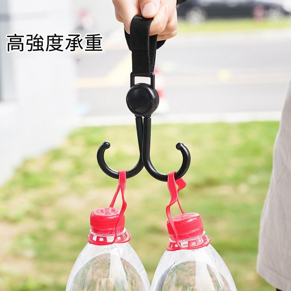 『熊愛貝百貨』魔鬼氊式吊掛式可旋轉雙掛勾嬰兒車推車腳踏車自行車機車掛勾-細節圖3