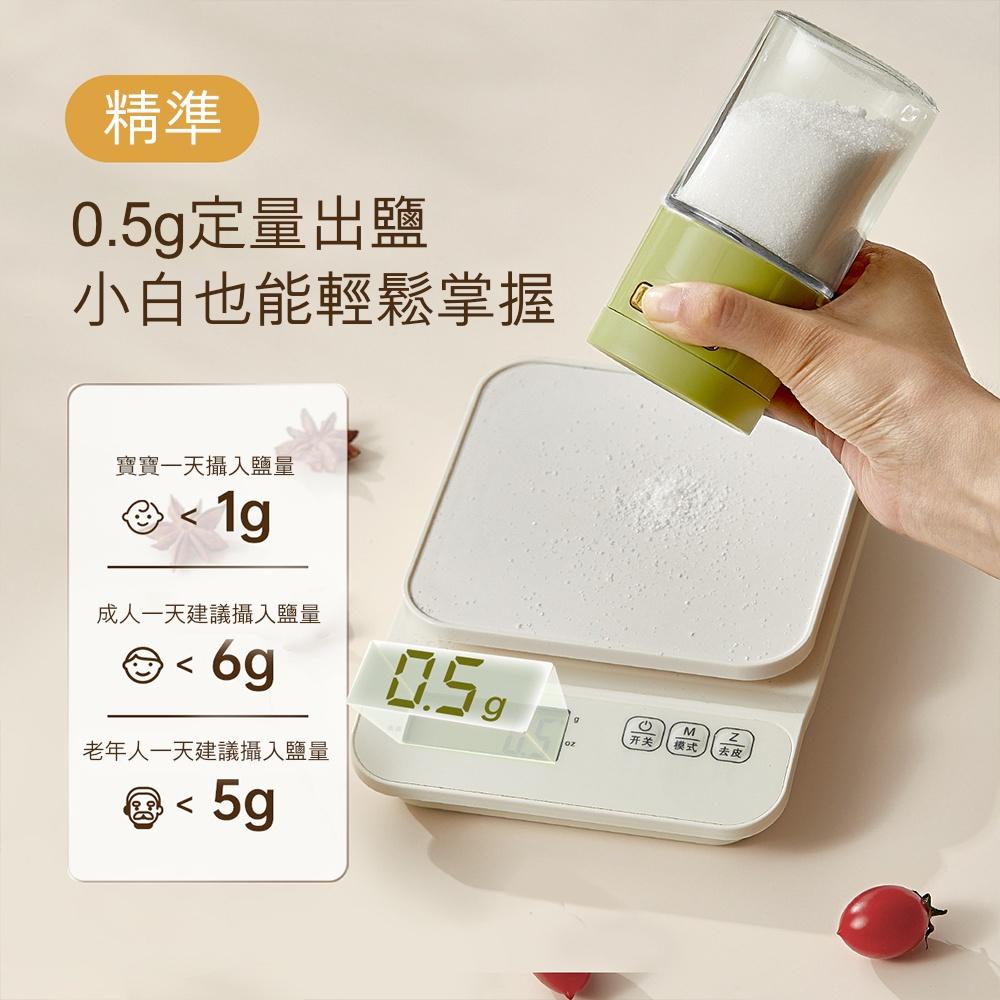 『熊愛貝百貨』定量調味罐密封型防潮鹽罐廚房控量鹽瓶玻璃調料瓶-細節圖2