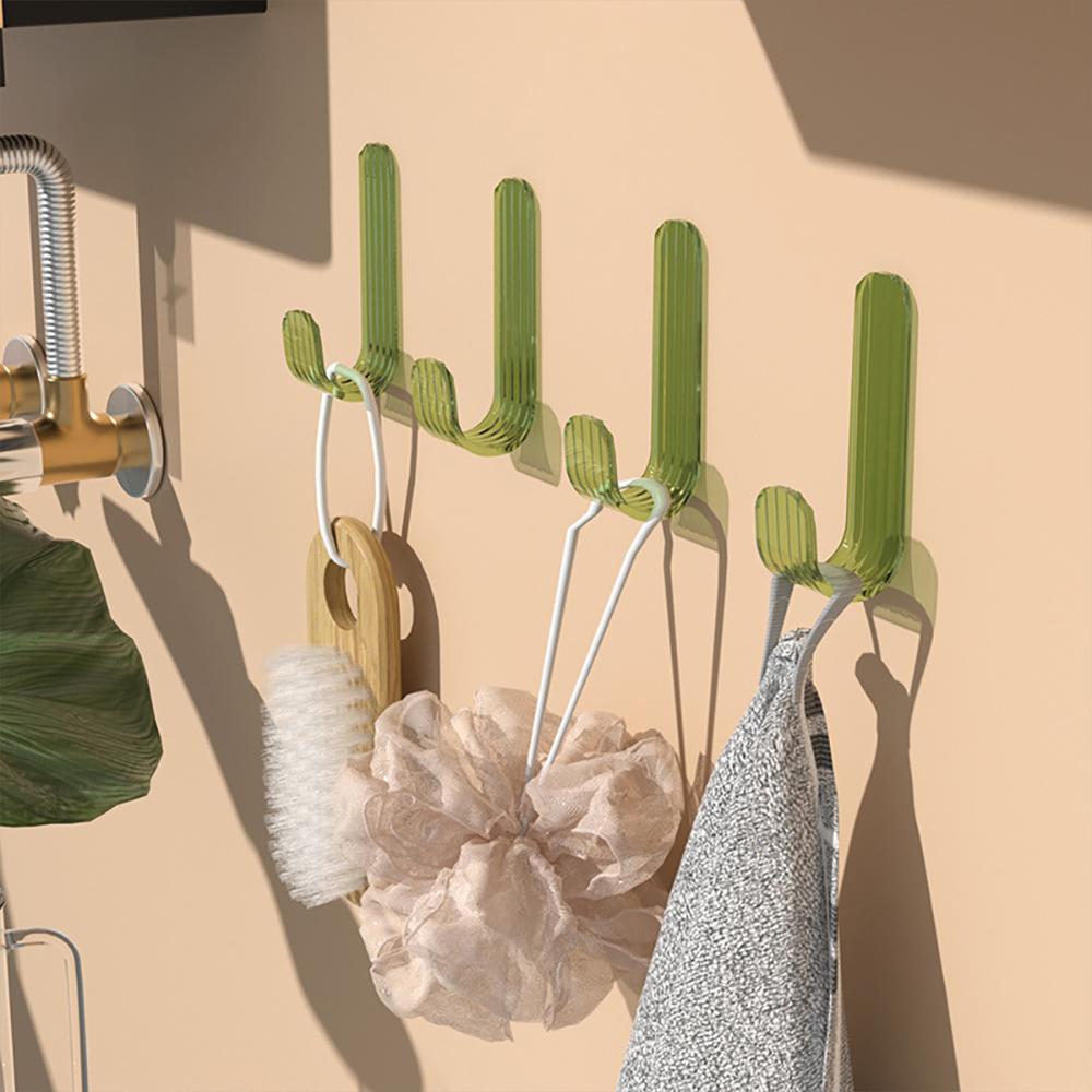 『熊愛貝百貨』掛勾粘勾強力承重無痕背膠浴室廁所門後牆面免打孔透明感掛勾-細節圖3