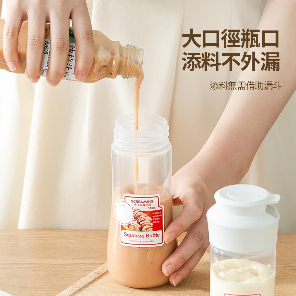 『熊愛貝百貨』矽膠密封擠壓式醬料瓶冷藏保鮮沙拉醬瓶番茄醬擠醬瓶廚房調料瓶-細節圖4