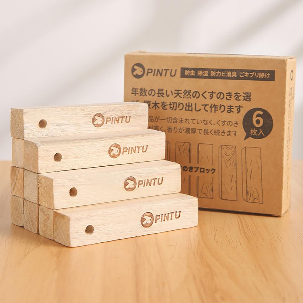 『熊愛貝百貨』衣櫃樟腦精油木條樟腦丸防霉防蟲除味驅蟲香樟木六條裝-細節圖2