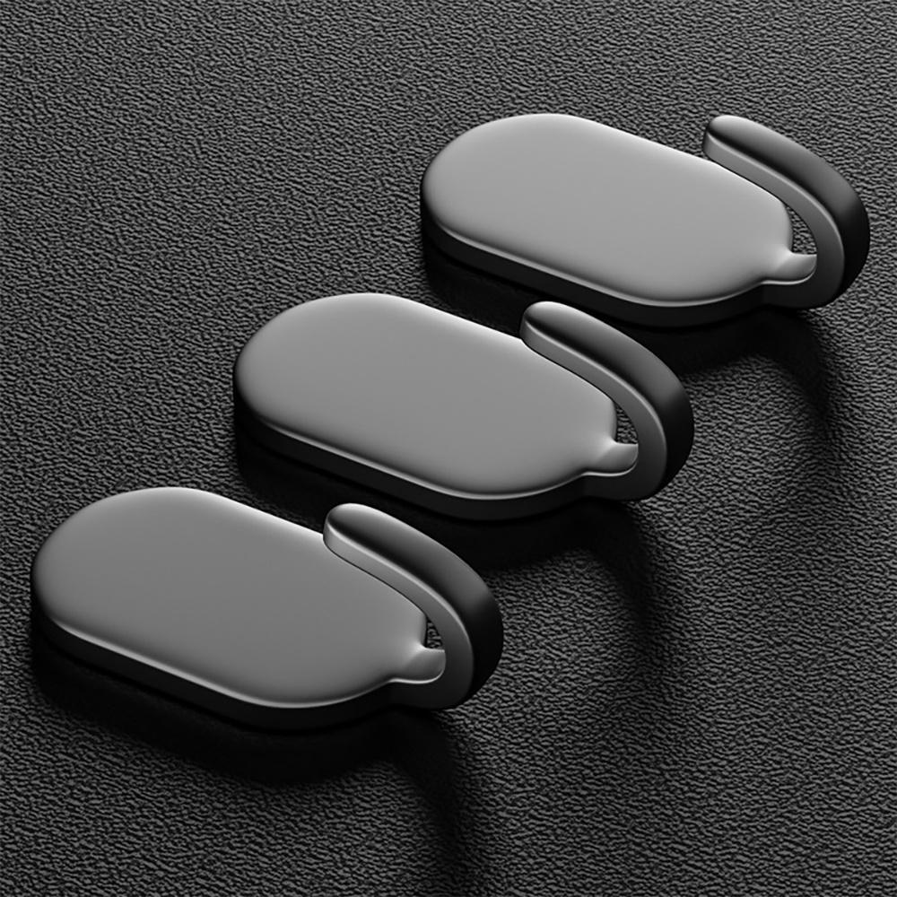 『熊愛貝百貨』強力無痕碳鋼掛勾五入組廚房衛浴平面光滑牆面免打孔背膠式黏鉤-細節圖2