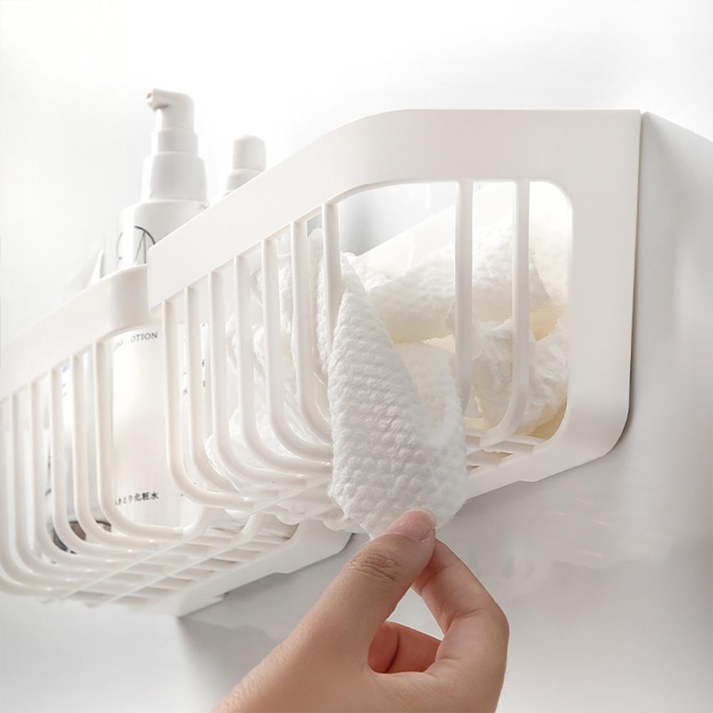 『熊愛貝百貨』廚房瀝水鏤空收納籃壁掛收納盒儲物盒置架雜物收納筐-細節圖3