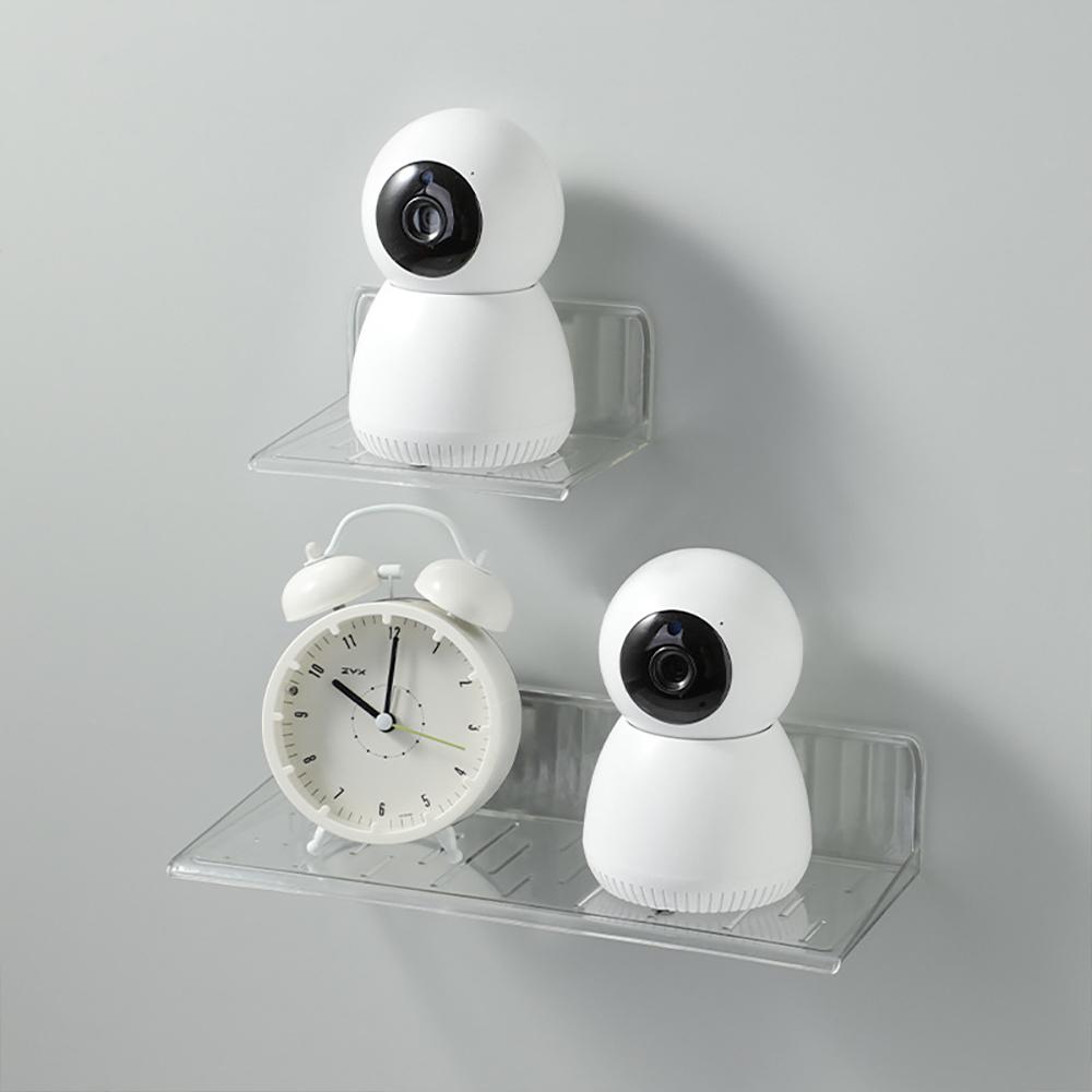 『熊愛貝百貨』免打孔監控攝影機置物架壁掛電視機上盒路由器放置架牆上拖架-細節圖2