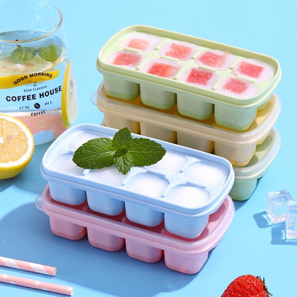 『熊愛貝百貨』矽膠款八格輕巧型透明可視上蓋制冰盒寶寶輔食冰格-細節圖3