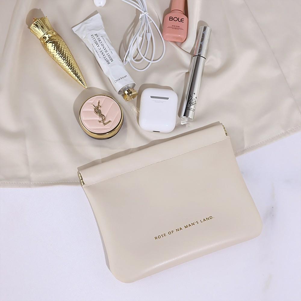 『熊愛貝百貨』 化妝包便攜式旅行隨身小號口紅化妝品包中包收納袋耳機充電線收納包-細節圖4