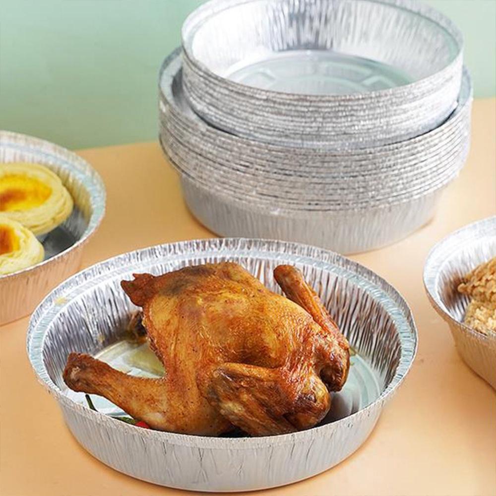 『熊愛貝百貨』氣炸鍋配件錫箔盤防油燒烤拋棄式免清洗鋁箔盤-細節圖3