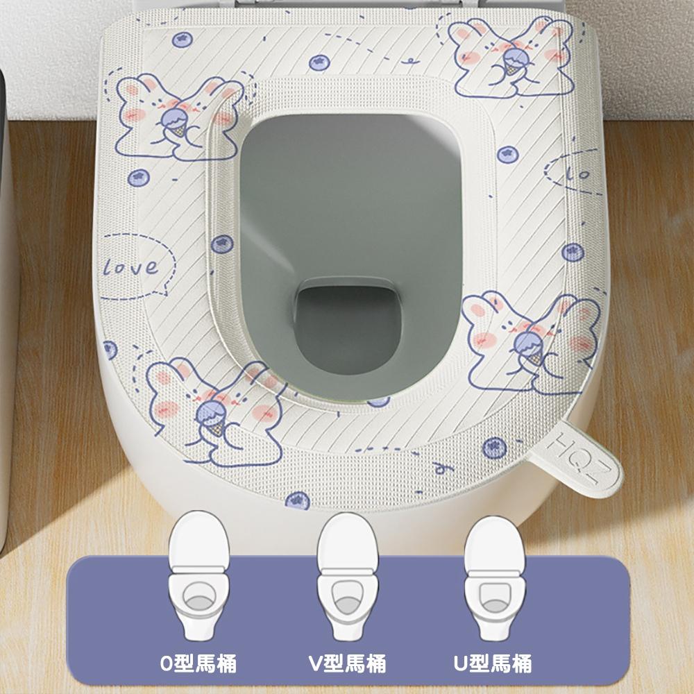 『熊愛貝百貨』EVA馬桶墊四季通用型黏貼式馬桶坐墊寶寶學習上廁所防髒防水便器墊-細節圖3